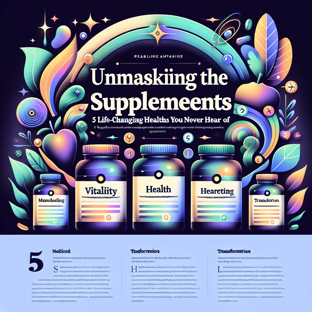 Unmasking the Magic of Supplements: 5 Life-Changing Health Enhancers You've Never Heard Of